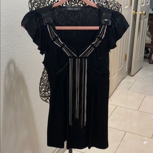 Blouse with chains